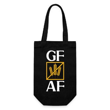 Glutenfrei Gluten Intoleranz - Geschenkbeutel für Flaschen - Schwarz - Vorne