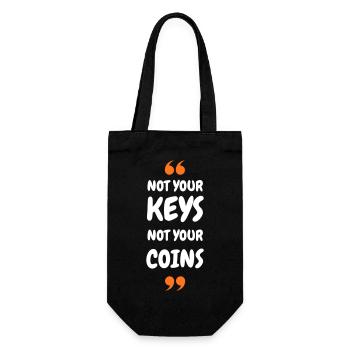 Bitcoin 2025 Security - Not Your Keys Not Your Coi - Gift Bag for Bottles - black - Front