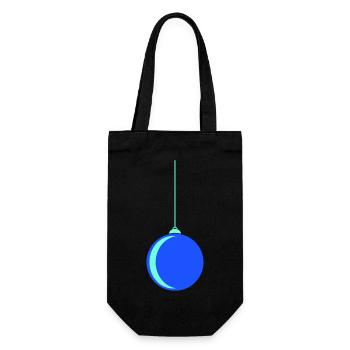 Weihnachtskugel 1 - Geschenkbeutel für Flaschen - Schwarz - Vorne