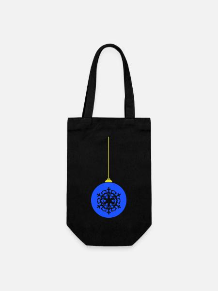 Weihnachtskugel deko - Geschenkbeutel für Flaschen - Schwarz