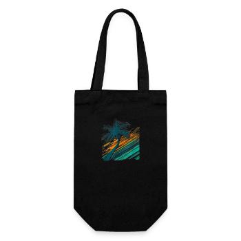 Palm Tree Logo - Gift Bag for Bottles - black - Front