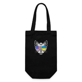 Ukraine - Gift Bag for Bottles - black - Front