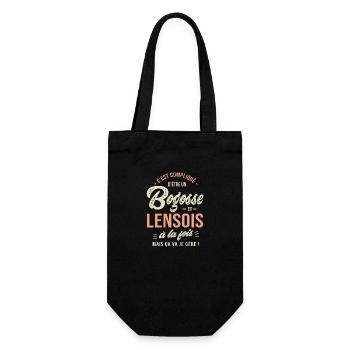 lensois Bogosse Cadeau Humour lens - Sac à bouteille - noir - Devant