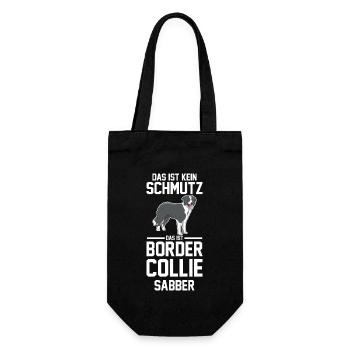 Hund Border Collie - Geschenkbeutel für Flaschen - Schwarz - Vorne