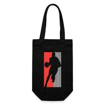 Basketball Basketballer - Geschenkbeutel für Flaschen - Schwarz - Vorne