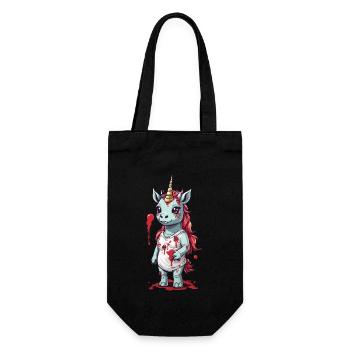 Zombie Unicorn Halloween Highlight Spooky Design - Gift Bag for Bottles - black - Front