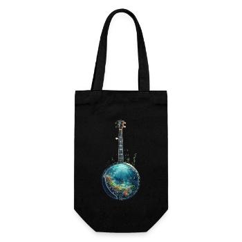 Fish Banjo - Gift Bag for Bottles - black - Front