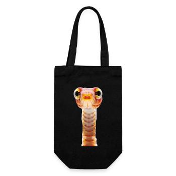 Wurm - Geschenkbeutel für Flaschen - Schwarz - Vorne