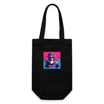 Femme des années 80 - Sac à bouteille - noir - Devant