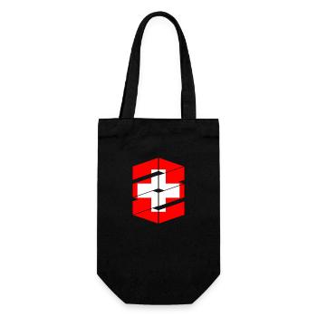 Switzerland Flag Vintage Cross Used Look Swiss - Gift Bag for Bottles - black - Front