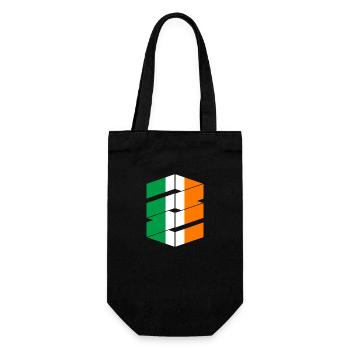 Irland Flagge Vintage Irische Fahne Dublin - Geschenkbeutel für Flaschen - Schwarz - Vorne