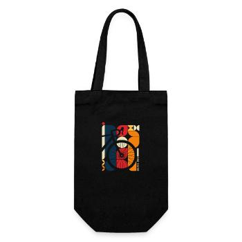 Cycling Graphic, Gravel Bike, Bauhaus, Gift - Gift Bag for Bottles - black - Front