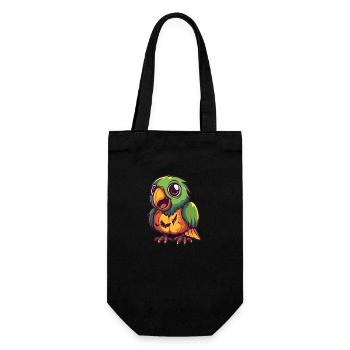 Papagai Halloween Zombie - Geschenkbeutel für Flaschen - Schwarz - Vorne