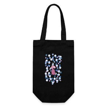 Girl in Bubble Dream Design - Gift Bag for Bottles - black - Front