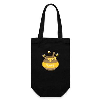 Honey - Gift Bag for Bottles - black - Front
