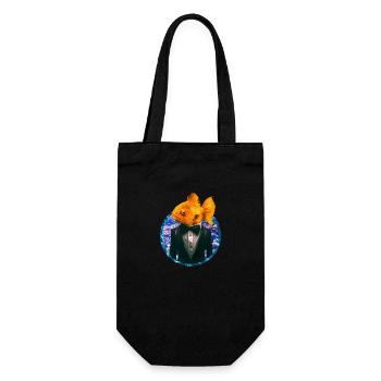Goldfish in a tuxedo in the coral reef - Gift Bag for Bottles - black - Front