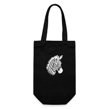 Zebra Elegant with beautiful striped pattern - Gift Bag for Bottles - black - Front