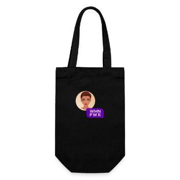 WMN PWR - Female Face - 03 - Gift Bag for Bottles - black - Front