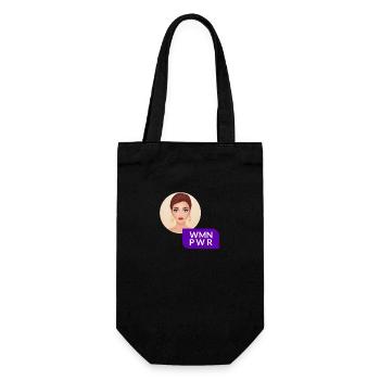 WMN PWR - Female Face - 01 - Gift Bag for Bottles - black - Front