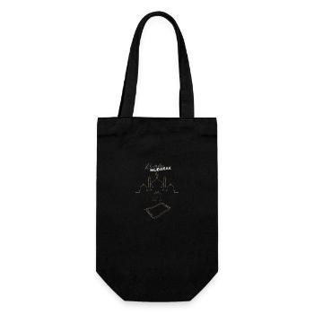 Ramadan Mubarak Pray Hands Carpet - Gift Bag for Bottles - black - Front