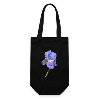 Superbe iris bleu - Sac à bouteille - noir - Devant