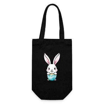 Lapin de Pâques Aquarelle de Pâques - Sac à bouteille - noir - Devant