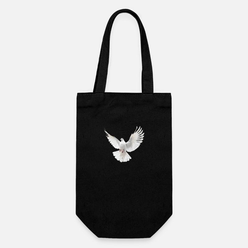Colombe blanche - Sac à bouteille - noir