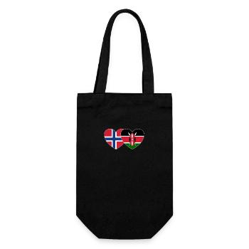 Norvège Kenya Flag Heart - Sac à bouteille - noir - Devant