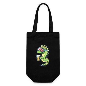 Hippocampe Après-Ski Bière Bande Dessinée - Sac à bouteille - noir - Devant