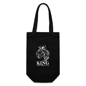 Kerry Blue Terrier King of everything Hunde - Geschenkbeutel für Flaschen - Schwarz - Vorne