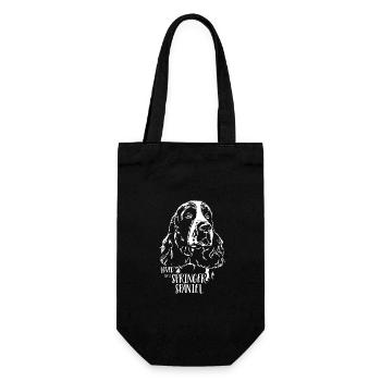 Loved by a Springer Spaniel Dog Dogs Wilsigns - Gift Bag for Bottles - black - Front
