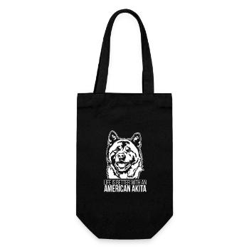 La vie américaine d’Akita est meilleure chienne en disant Wilsigns - Sac à bouteille - noir - Devant