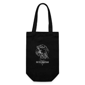 Deutsch Drahthaar Mom Hunde Hund Wilsigns - Geschenkbeutel für Flaschen - Schwarz - Vorne