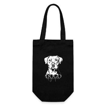 Dogo Argentino Portrait Dog Dog Wilsigns - Gift Bag for Bottles - black - Front