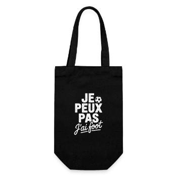 je peux pas j'ai foot - Sac à bouteille - noir - Devant