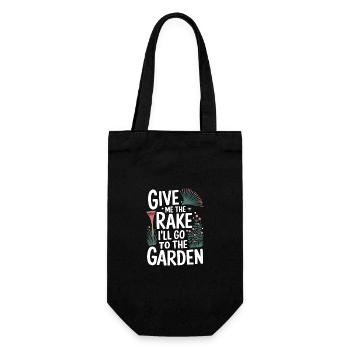 Gardener Garden Plants Gardening - Gift Bag for Bottles - black - Front