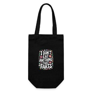 Vegetarisch Vegan Veggie Vegetarier - Geschenkbeutel für Flaschen - Schwarz - Vorne
