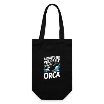 Orca Killerwal Ozean Tier Wale - Geschenkbeutel für Flaschen - Schwarz - Vorne
