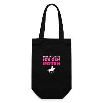 Mir Reicht's Ich Geh Reiten Pferde Spruch - Geschenkbeutel für Flaschen - Schwarz - Vorne