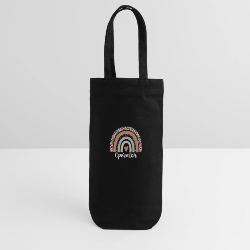 Operator Rainbow Leopard Funny Operator Gift Bag for Bottles