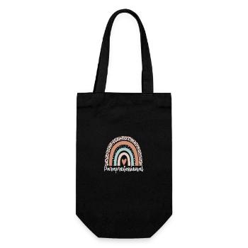 Paraprofessionnel Arc-en-ciel Léopard Drôle - Sac à bouteille - noir - Devant