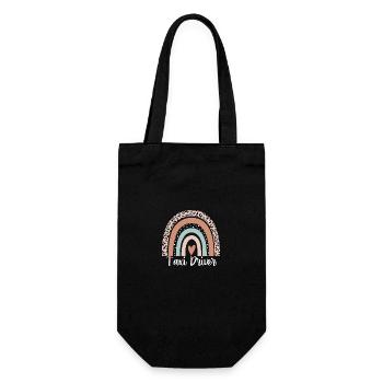 Taxi Driver Rainbow Leopard Funny Taxi Driver - Gift Bag for Bottles - black - Front