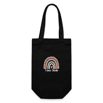 tour guide tourism Tour Guide Rainbow Leopard Funn - Gift Bag for Bottles - black - Front