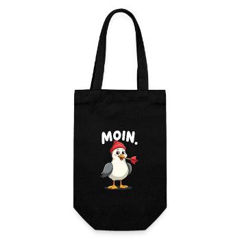Darts Dart Moin Möwe - Geschenkbeutel für Flaschen - Schwarz - Vorne