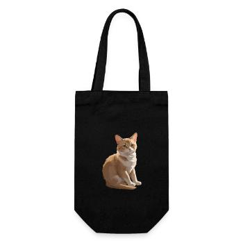 Chat mignon - Conception de chat de compagnie - Sac à bouteille - noir - Devant