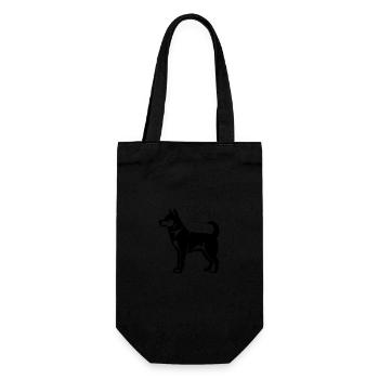 Icône du chien husky - Sac à bouteille - noir - Devant