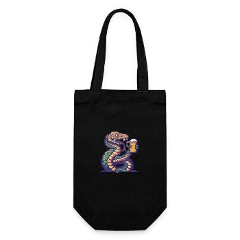 Serpent Cobra Bière Pixel - Sac à bouteille - noir - Devant