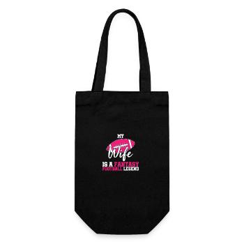Football Wife - Gift Bag for Bottles - black - Front