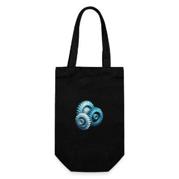 Engrenages Polygone - Sac à bouteille - noir - Devant