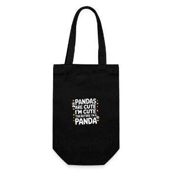 Panda Bear Panda Animal Pandas - Gift Bag for Bottles - black - Front